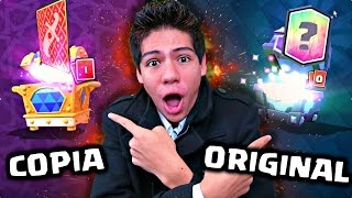 ¡ABRO COFRES ORIGINALES VS COFRES COPIA de Clash Royale  ANTRAX ☣ [upl. by Ermey]