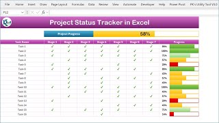 Project Status Tracker in Excel  Step by Step Tutorial [upl. by Suckow]