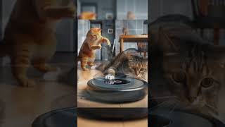 🐱🤖 Cat vs Roomba The Ultimate Showdown 🐱🤖 foryou cat funnyanimal [upl. by Magee]