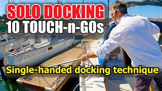 Solo Docking a 32 foot Sailboat ⛵️ ⚓️ 🔱 Singlehanded docking Technique 😠 Captains Vlog 32 [upl. by Engenia]