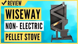 US Stove Company US GW1949 Wiseway NonElectric Pellet Stove Review [upl. by Natsyrk]