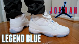 2024 JORDAN 11 LEGEND BLUE REVIEW amp ON FEET [upl. by Si]