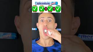 Joguei refrigerante e mentos na boca😱 shorts challenge [upl. by Yeliak]