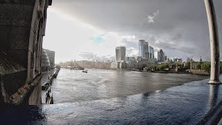 Walk after a Rain Shower Rainbow over London 🌈🌈  Shad Thames amp Tower Bridge 4K [upl. by Shiau]