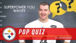 Jordan Berry Answers Rapid Fire Questions  Pittsburgh Steelers Pop Quiz [upl. by Akimyt]