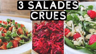 3 recettes de salades crues vegan santé et gourmandes [upl. by Daisie320]