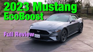 Review — 2023 Ford Mustang EcoBoost Premium Convertible [upl. by Aikemaj19]