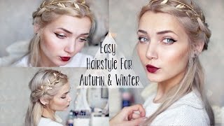 Easy Cute Winter Braid Hairstyle [upl. by Leena]