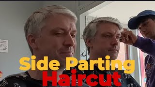 Side parting haircut 💈 Asmr [upl. by Abrahan]