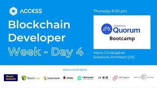 BlockchainDeveloperWeek  Day 42  Consensys Quorum Bootcamp [upl. by Herbst]