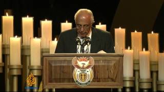 Mandelas fellow inmate gives emotional speech [upl. by Itsuj]