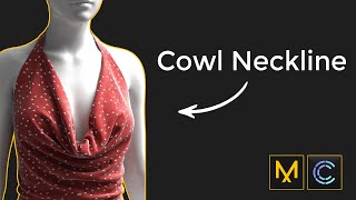 How to make Cowl Neck Dress in Marvelous Designer [upl. by Aira]