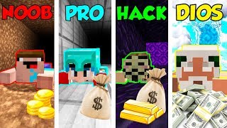 MINECRAFT LADRÓN NOOB VS PRO VS HACKER VS DIOS 💰😱 ROBAMOS EL GRAN BANCO EN MINECRAFT [upl. by Oirretna]