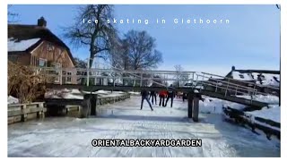 Ice Skating in Giethoorn Holland  Dutch Winter Feeling Aesthetic VLOG [upl. by Karel]