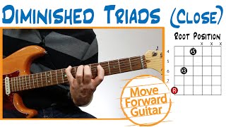 Guitar Chords  Diminished Triads amp Inversions close [upl. by Piers]