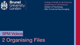 SPM Tutorial 02  Arranging Files [upl. by Archibold]