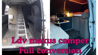 LDV Maxus campervan full conversion in under 4 mins [upl. by Duester]