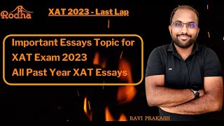 Expected Essays for XAT 2023 I All Actual Essay Topics of Past Year XAT [upl. by Cinelli]