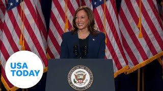 Kamala Harris gets enough delegate support to secure nomination  USA TODAY [upl. by Lajes]