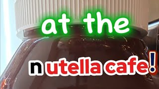 the nutella cafe nutella nutellacafe chicago chocolate [upl. by Twyla560]