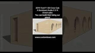 2014 Ford F150 Crew Cab Underseat subwoofer box plans using 4 Sundown Audio Xv4 8s [upl. by Atnahs]