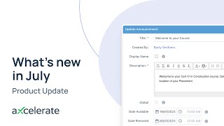 Whats new in aXcelerate  July 2023 [upl. by Sothena642]