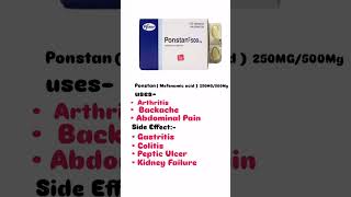 Ponstan  Mefenamic acid  250mg500mg tablet pharmacy ￼ [upl. by Ayoj849]