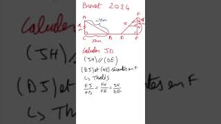 Brevet  Calculer une longueur  Thalès 11 [upl. by Helsa]