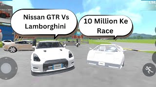 NISSAN GTR VS LAMBORGHINI 10 MILLION DOLLAR KI RACE [upl. by Leval880]