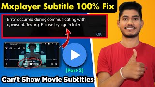 How to Set SUBTITLE on Mx Player  Mxplayers Subtitles Add Problem  How to Fix Cant Show Subtitles [upl. by Elrebma]