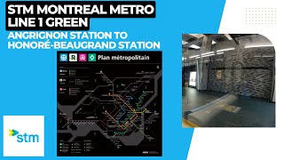 STM Montreal Metro Line 1 Green  Angrignon Station To HonoréBeaugrand Station  Full Route [upl. by Silecara]