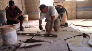 Setting Flagstone in Mortar [upl. by Clair]