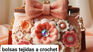 bolsas tejidas a crochet  Crochet bag  beautiful AI crochet images ideas 🧶 share ideas [upl. by Alyda]