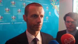 Ceferin “Con Euro 2020 vogliamo dimostrare l’unità dell’Europa” [upl. by Anairb163]