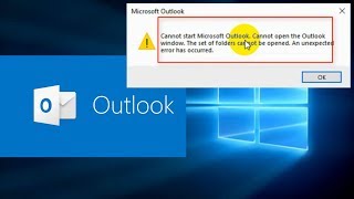 How to fix quotCannot start Microsoft Outlook Unable to open Outlook windowquot error [upl. by Blackstock]