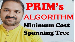 Prims Algorithm for Minimum Cost Spanning Tree [upl. by Julee671]