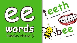 ee Words  Blending Phonics Phase 3 [upl. by Eneli]