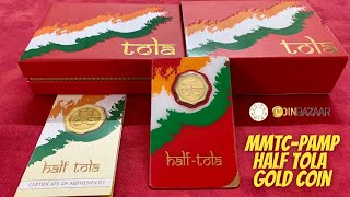 MMTC PAMP Tola 24K Gold Coin Unboxing  Half Tola Exclusive Product [upl. by Moran]