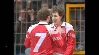 Denmark 1  0 Spain Flemming Povlsen solo goal World cup 1994 qualification [upl. by Corenda]