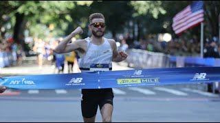 Josh Kerr Smashes 5th Ave Mile Record Runs 344 For The Win Interview [upl. by Idihsar]