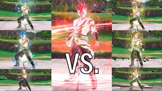 Xenoverse 2 Comparison  SUPER SAIYAN GOD VS Super Saiyan Blue Evolution VS SSGSS And More [upl. by Davilman]