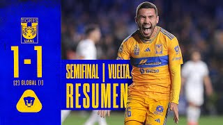 📹 El Resumen  Tigres 1  1 Pumas  Semifinal Vuelta  Apertura 2023 [upl. by Dewayne]