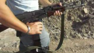 Make semiauto AK 47 function similar as full auto via bump firing [upl. by Sucitivel818]