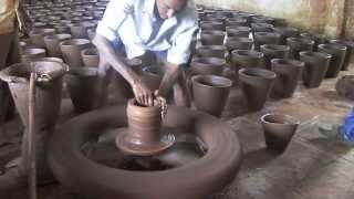 Pot making during the pottery activity at Discovery Village Nandi Hills [upl. by Alleul]