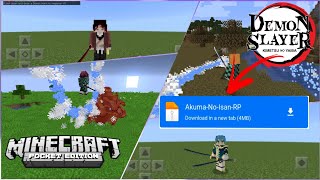 HOW TO DOWNLOAD DEMON SLAYER MOD IN MINECRAFT PE IN MOBILE [upl. by Ahsaetal]