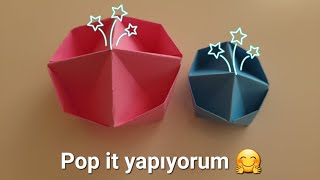 KAGITTAN POP IT YAPIYORUMPOP IT MAKING IDEASCOCUKLARA ETKINLIK FIKIRLERI [upl. by Rhodia]