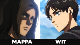 TERMINEMOS CON ESTO ¿QUIEN ADAPTO MEJOR SHINGEKI NO KYOJIN  WIT STUDIO VS MAPPA STUDIO COMPARACION [upl. by Aridaj]