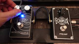 Catalinbread Epoch Boost vs Dunlop EP101  which Echoplex preamp pedal is better [upl. by Eadrahc]