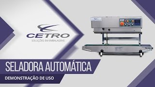 Seladora automática Com datador  teste Descarpack  CETRO MÁQUINAS [upl. by Elegna461]