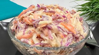 Make The Best Coleslaw Recipe From Scratch In Under 5 Minutes Coleslaw Dressing Recipe Easy amp Tasty [upl. by Seroka]